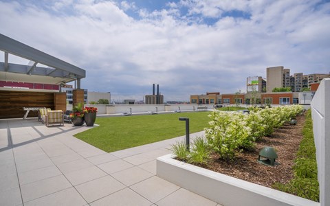 Rooftop Patio at The Elle Apartments, Illinois